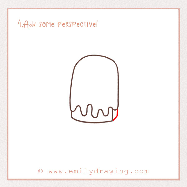 How to Draw a Popsicle - Step 4 – Add some perspective!