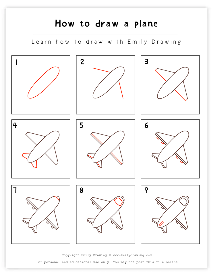 How To Draw An Aeroplane In Easy Steps For Children How To Draw An Aeroplane In Easy Steps For Children
