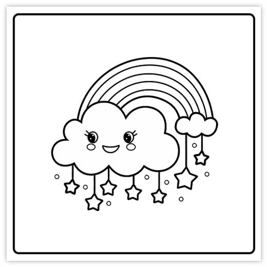 rainbow coloring page featured photo