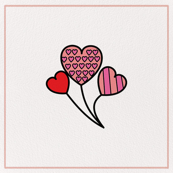 How to Draw Heart Balloons Feature