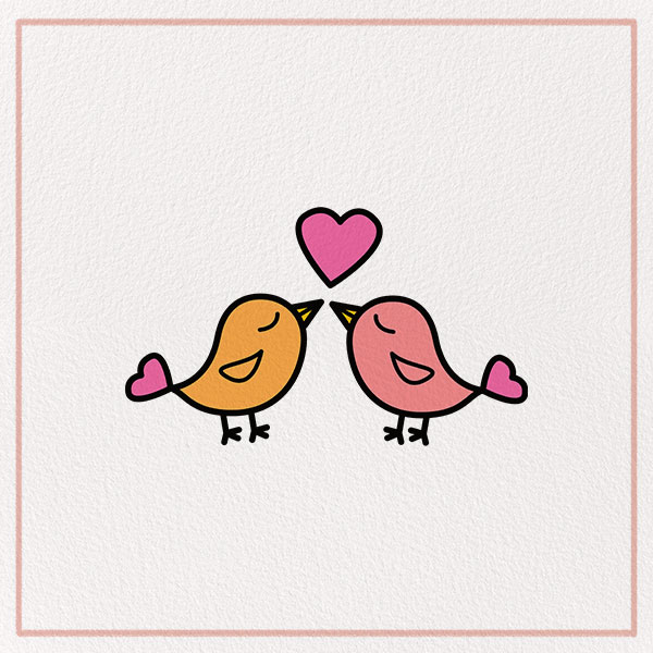 How to Draw Love Birds Feature