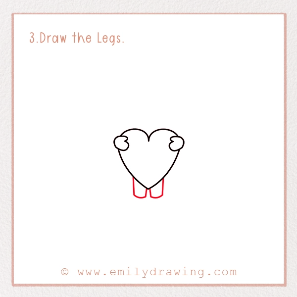 How to Draw Love Boy - Step 3 - Draw the Legs