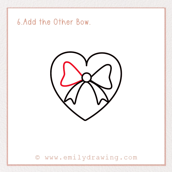 How to Draw a Chocolate Box - Step 6 - Add the Other Bow