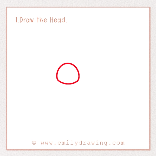 How to Draw a Rabbit - Step 1 - Draw the Head
