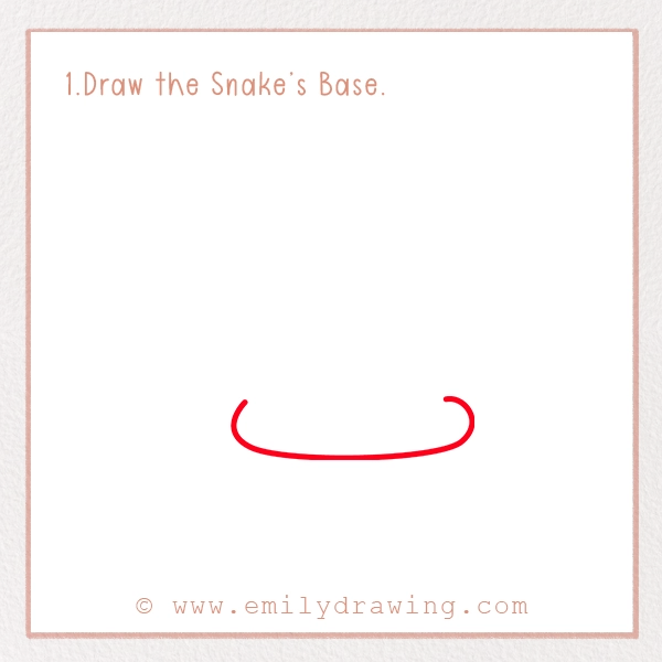 How to Draw a Rattlesnake - Step 1 - Draw the Snake’s Base