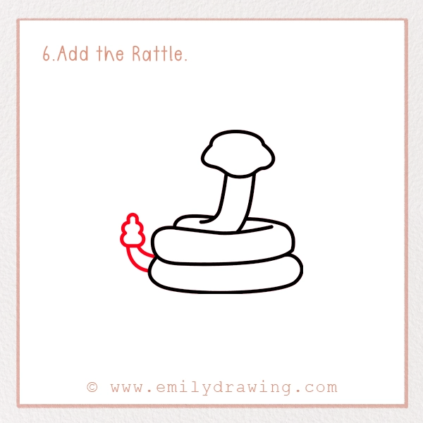 How to Draw a Rattlesnake - Step 6 - Add the Rattle