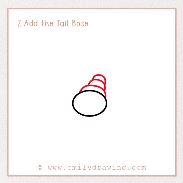 How to Draw a Scorpion - Step 2 - Add the Tail Base