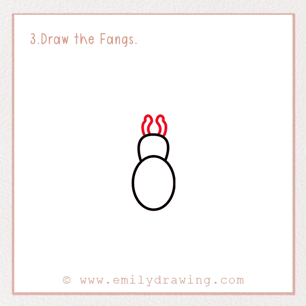 How to Draw a Tarantula - Step 3 - Draw the Fangs