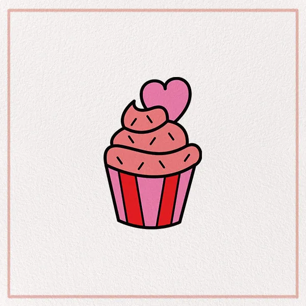 How to Draw a Valentine Cupcake Feature