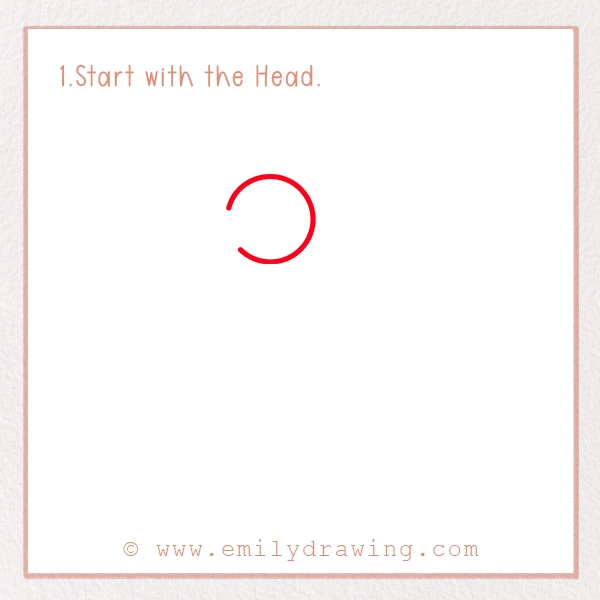 How to Draw a Vulture - Step 1 - Start with the Head
