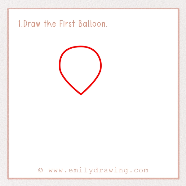 How to Draw St. Patrick’s Day Balloons - Step 1 - Draw the First Balloon.