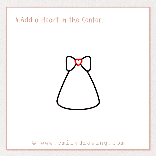 How to Draw Valentine Candies - Step 4 - Add a Heart in the Center.