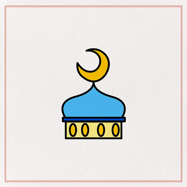 How to Draw a Ramadan Dome Feature