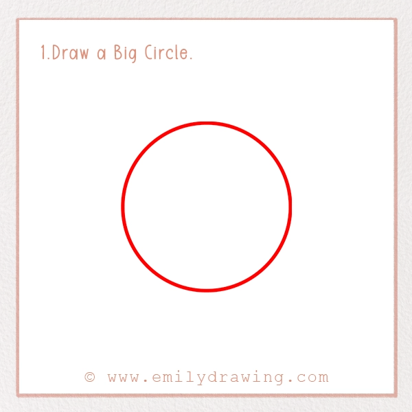 How to Draw St. Patrick’s Day Gold Coin - Step 1 - Draw a Big Circle.