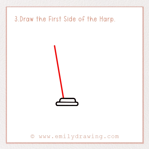 How to Draw St. Patrick’s Day Harp - Step 3 - Draw the First Side of the Harp.