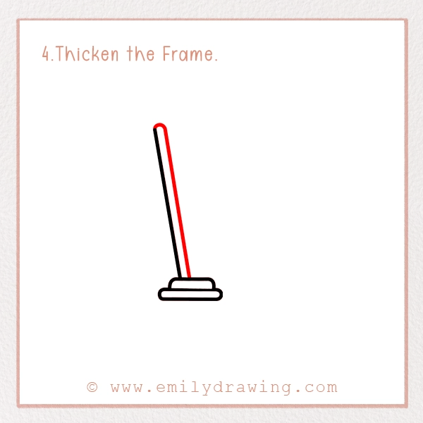 How to Draw St. Patrick’s Day Harp - Step 4 - Thicken the Frame.