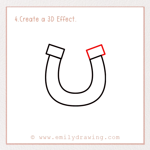How to Draw St. Patrick’s Day Horseshoe - Step 4 - Create a 3D Effect.