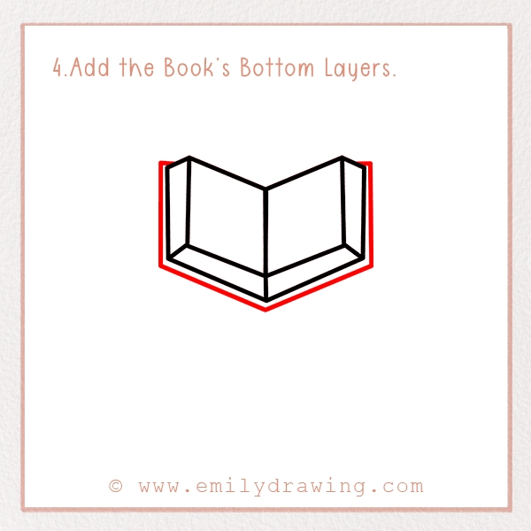 How to Draw a Ramadan Koran - Step 4 - Add the Book’s Bottom Layers.