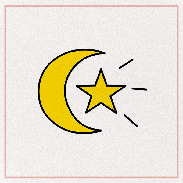 How to Draw a Ramadan Moon Feature