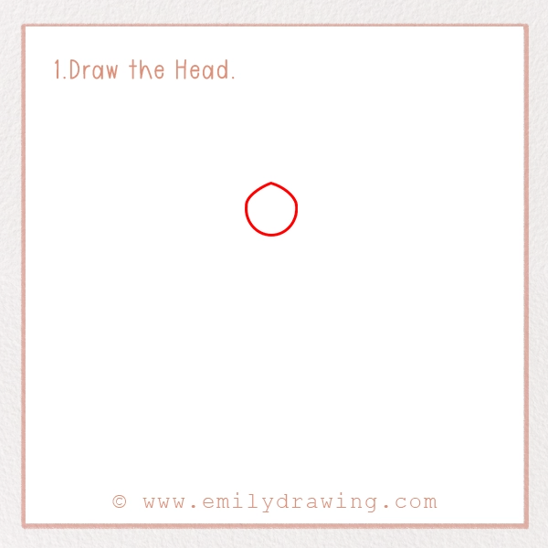 How to Draw a Muslim Girl - Step 1 - Draw the Head.