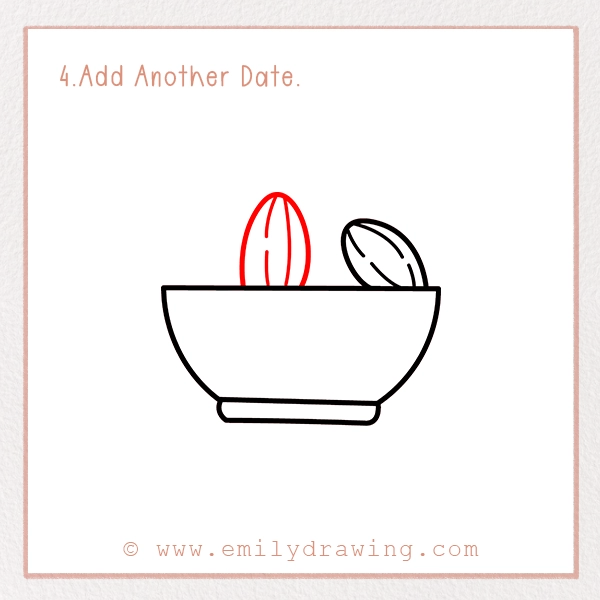 How to Draw Ramadan dates - Step 4 - Add Another Date.