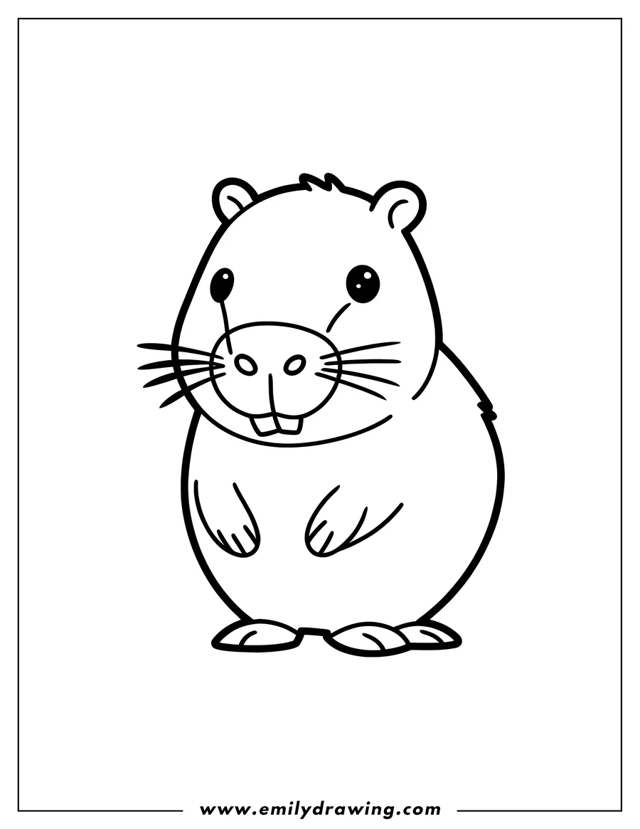 Outline of a capybara.