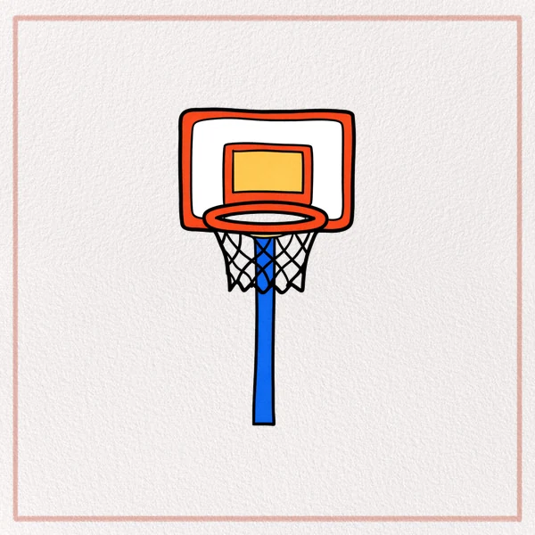How to Draw a Basketball Hoop feature image