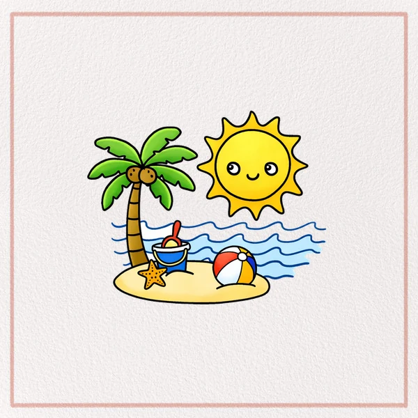 How to Draw a Beach feature image