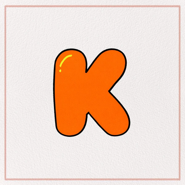 How to Draw a Bubble Letter K feature image
