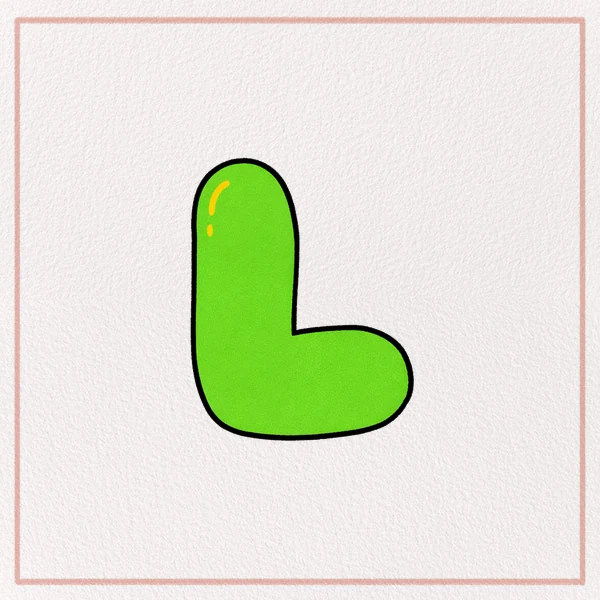 How to Draw a Bubble Letter L feature image