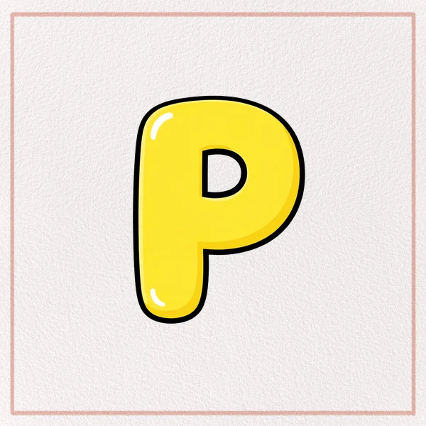 How to Draw a Bubble Letter P feature image