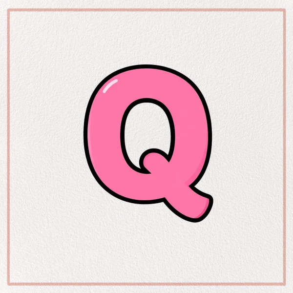 How to Draw a Bubble Letter Q feature image