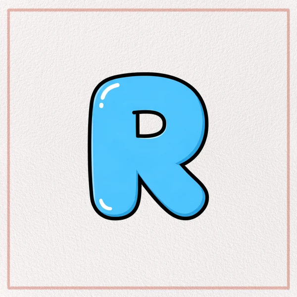 How to Draw a Bubble Letter R feature image