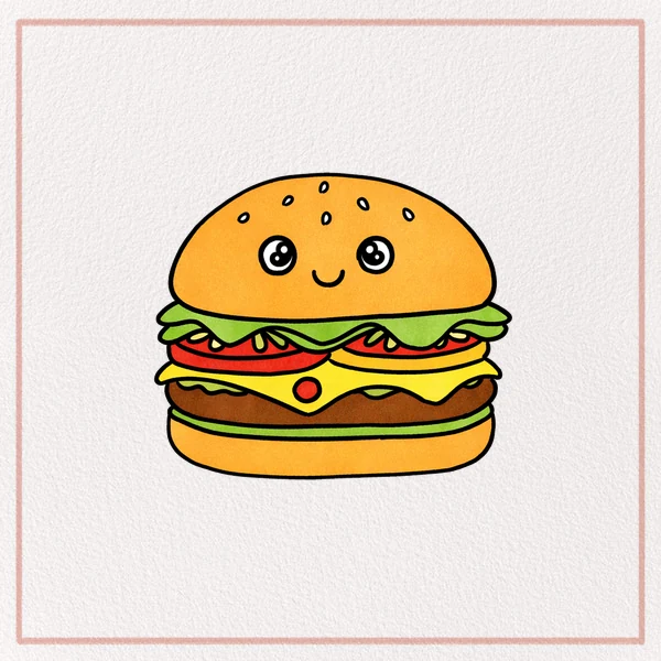 How to Draw a Burger feature image