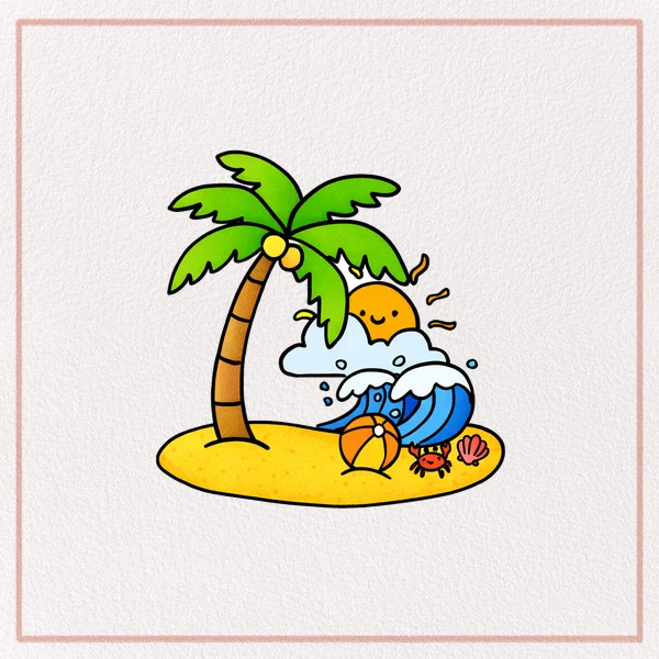 How to Draw a Cartoon Beach feature image