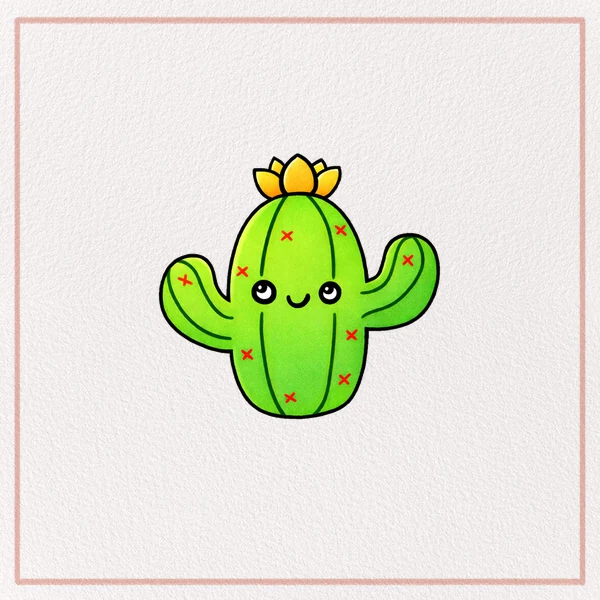 How to Draw a Cartoon Cactus feature image