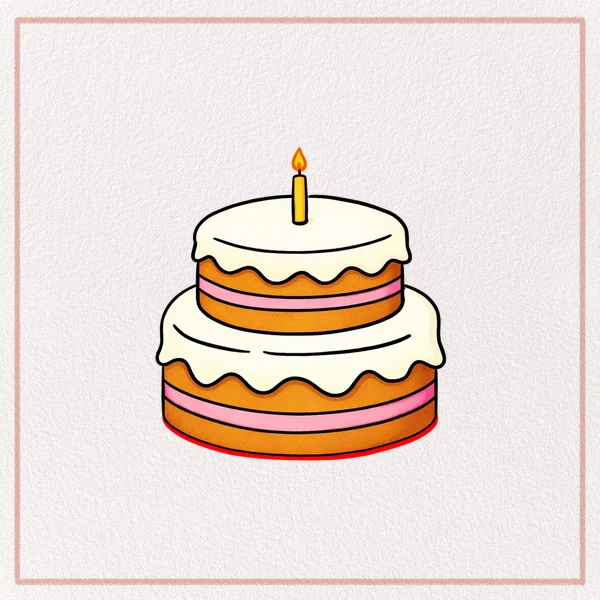 How to Draw a Cartoon Cake feature image