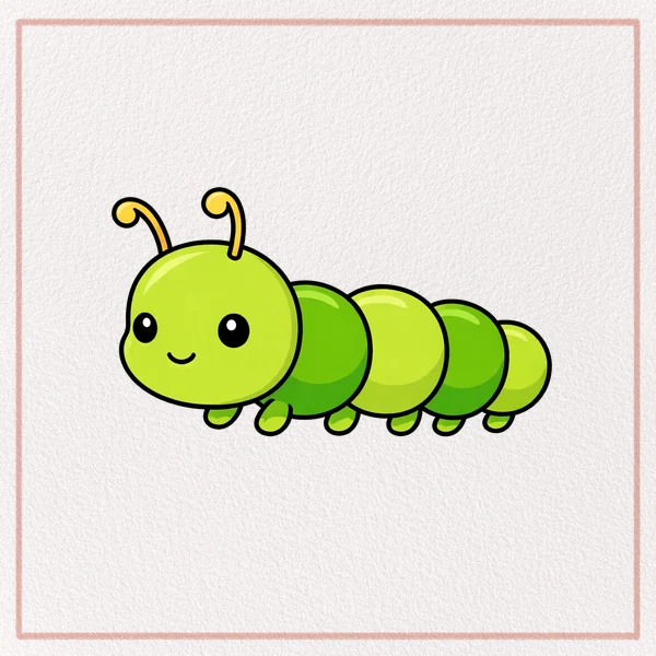 How to Draw a Cartoon Caterpillar feature image