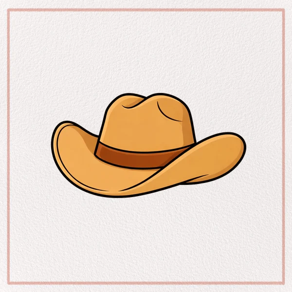 How to Draw a Cartoon Cowboy Hat feature image