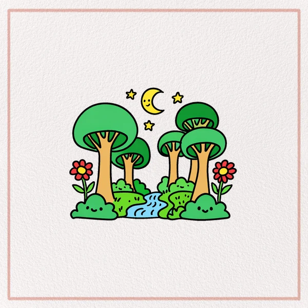 How to Draw a Cartoon Forest feature image