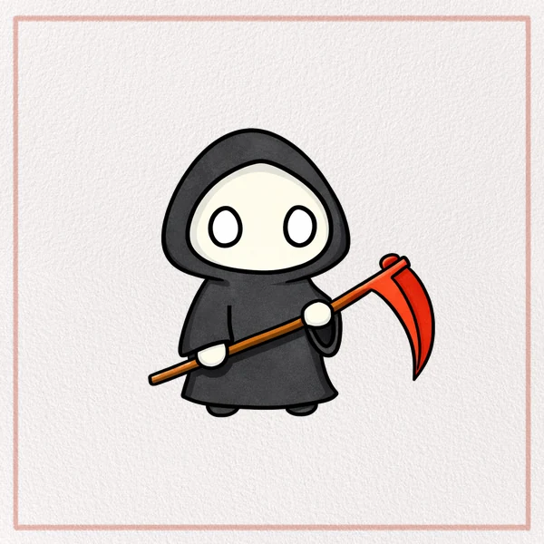 How to Draw a Cartoon Grim Reaper feature image