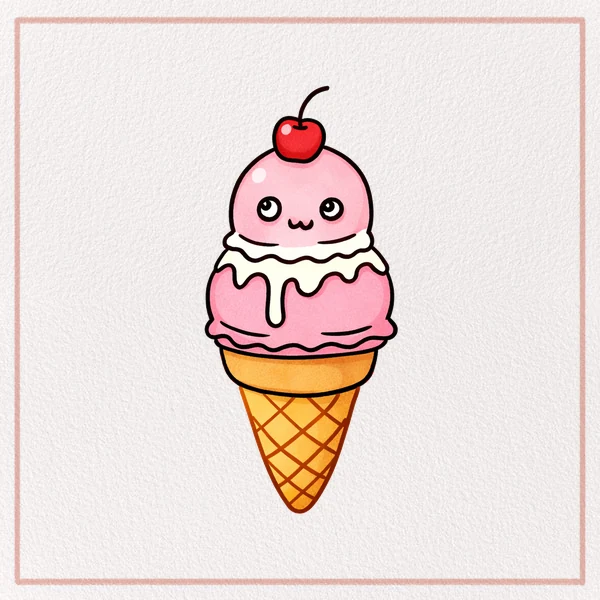 How to Draw a Cartoon Ice Cream feature image