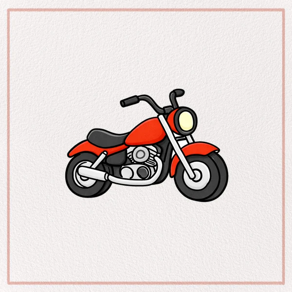 How to Draw a Cartoon Motorcycle feature image