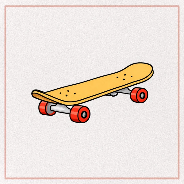 How to Draw a Cartoon Skateboard feature image