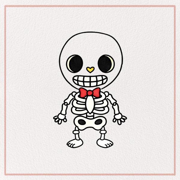 How to Draw a Cartoon Skeleton feature image