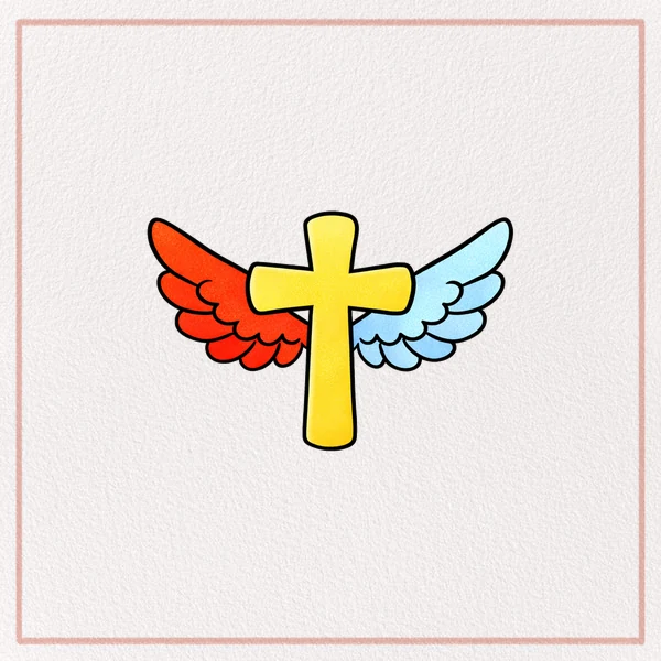 How to Draw a Cross With Wings feature image