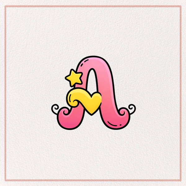 How to Draw a Fancy Letter A feature image