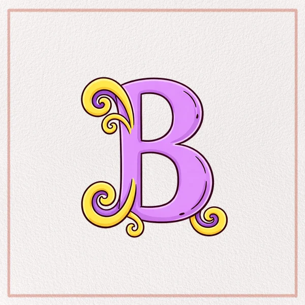 How to Draw a Fancy Letter B feature image