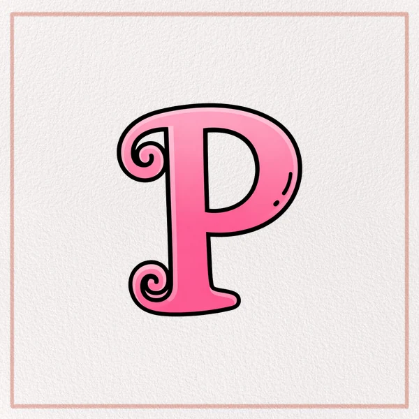 How to Draw a Fancy Letter P feature image