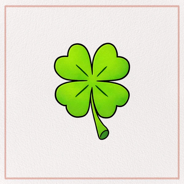 How to Draw a Four Leaf Clover feature image